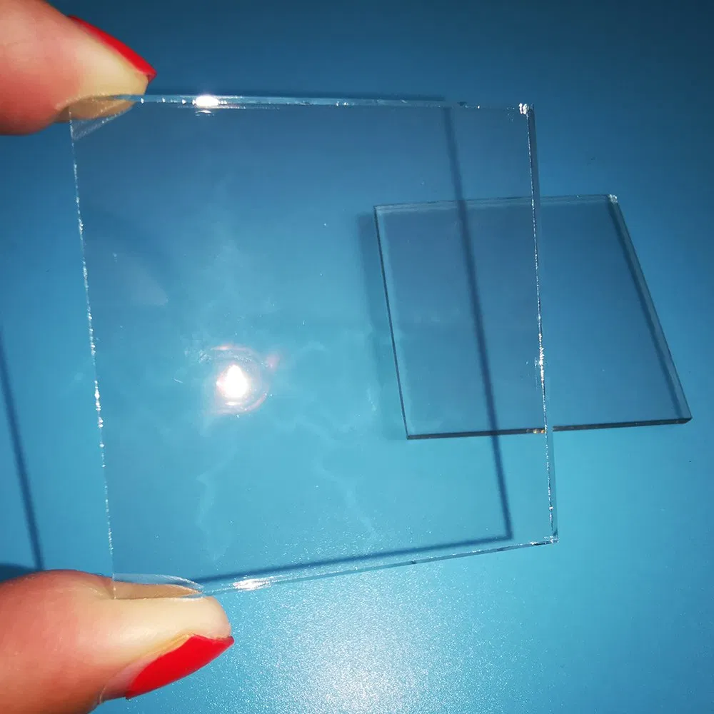 Clear Glass Thin Square/Round 1.1/1.3mm Thick Soda Lime Float Glass Sheets