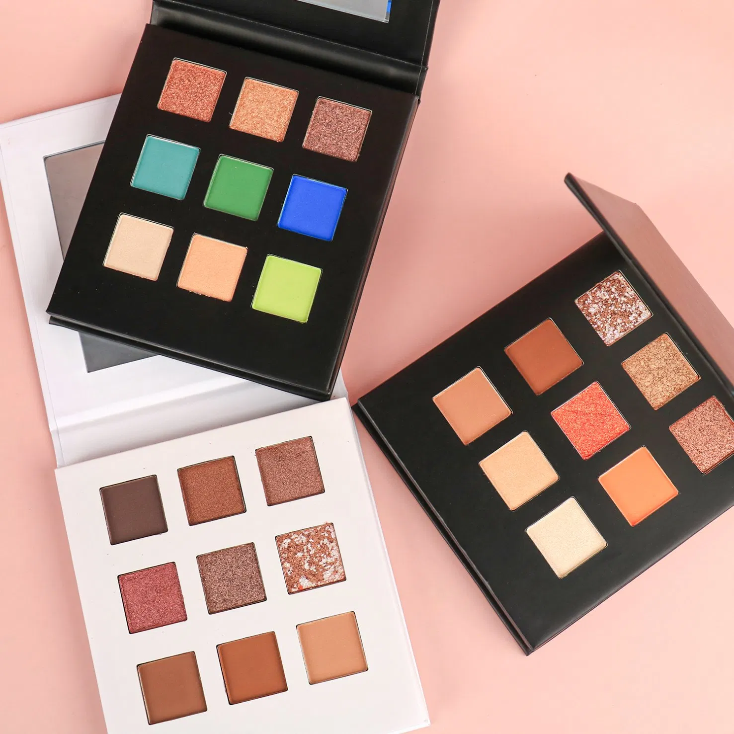 Factory Custom Logo Black and White High Quality Eyeshadow Palette 9 Colors Eyeshadow