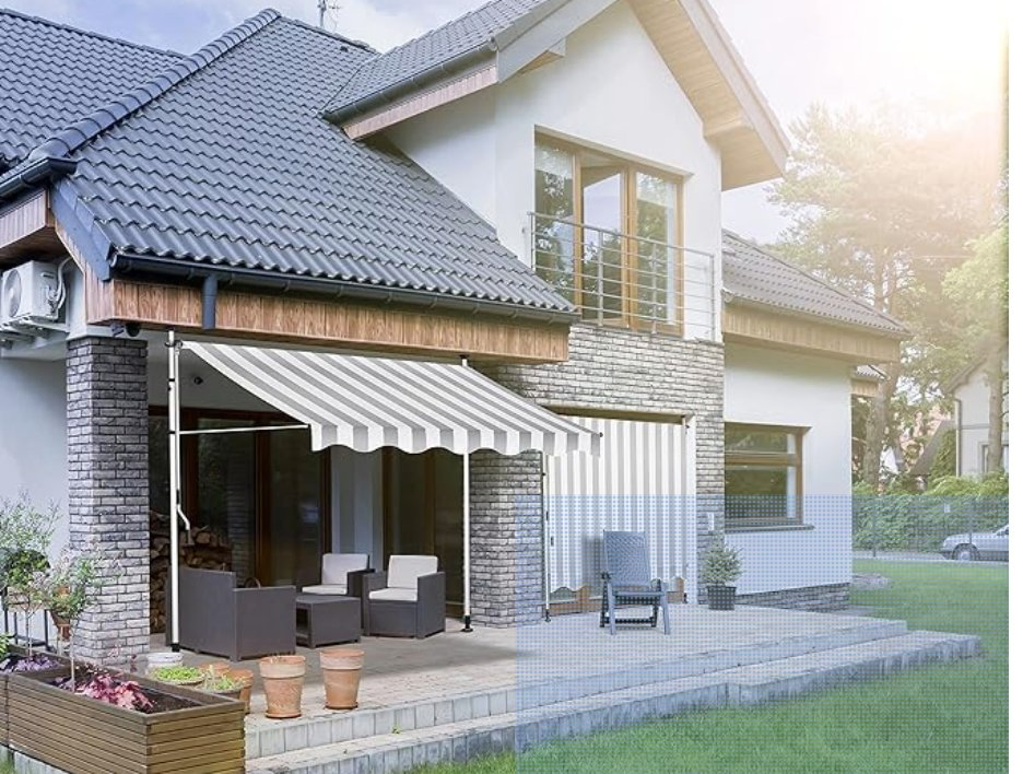 Camp Awning with Hand Crank