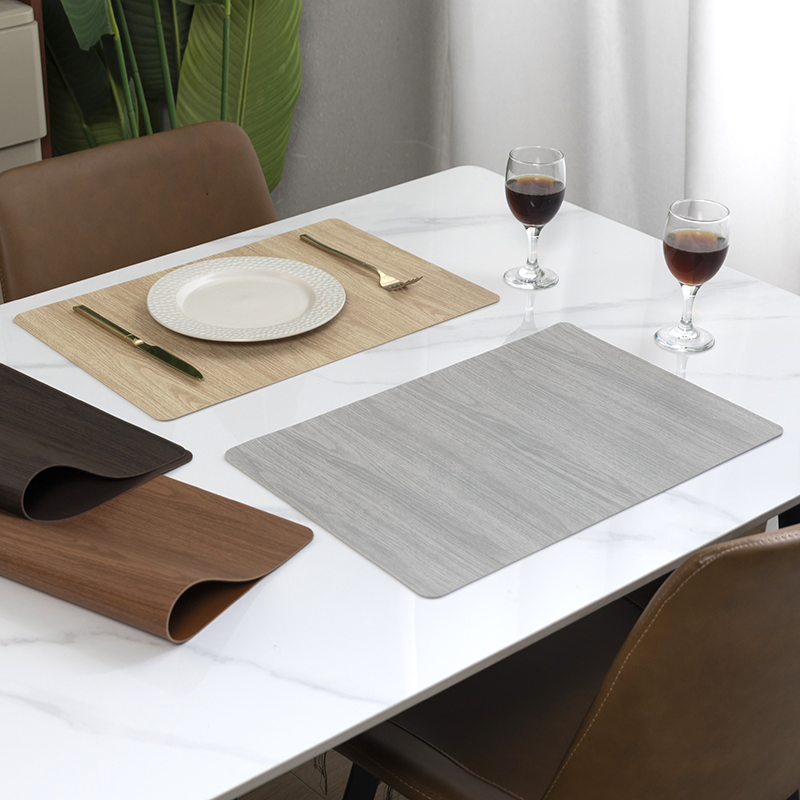 Placemat Elegant Nordic PVC Leather Table Mat - Waterproof & Oil-Proof
