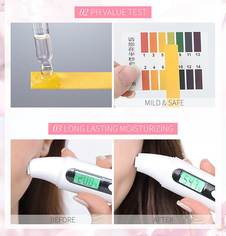 OEM Pink Peptide Collagen Ampoule Essence Niacinamide Skincare Serum