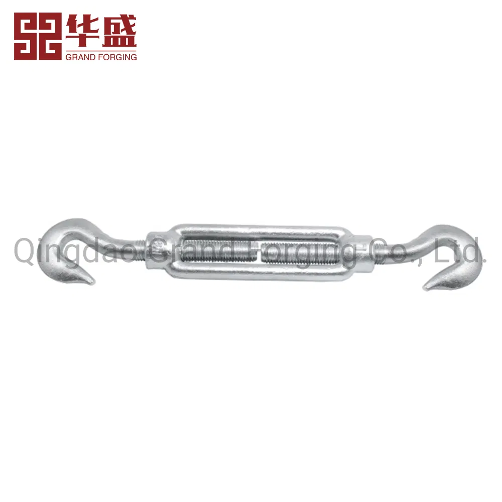 China Factory DIN1480 Heavy Duty Galvanized Turnbuckle with Hook to Hook