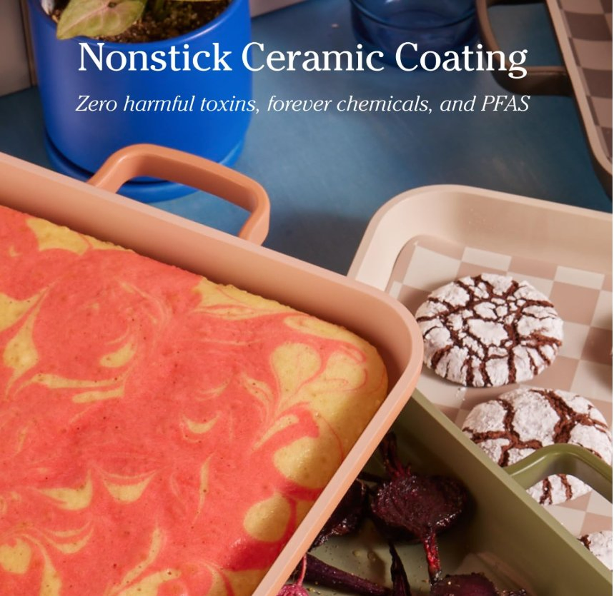 Versatile Oven Safe Nonstick Ceramic Sheet Pan with Ergonomic Handles