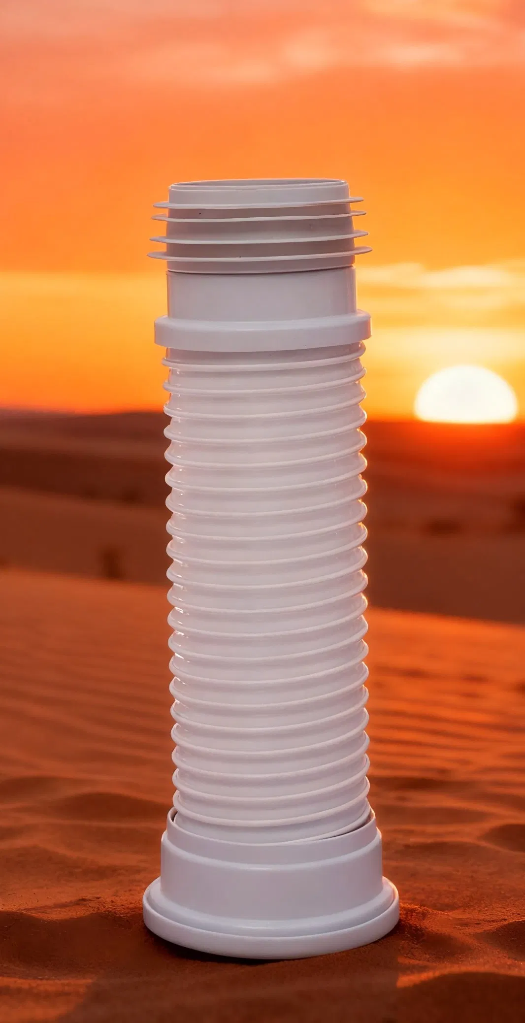 3-Size Adjustable 4'' PP Spring Pan Connector - Lightweight & Durable Plumbing Fitting for Waste