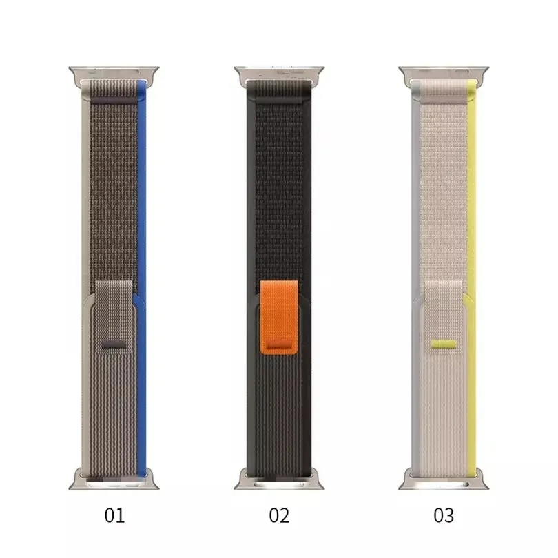 Leyi Comfortable Breathable Wristband Bracelet Replacement Sport Trail Loop Nylon Watch Band for Apple iWatch S8 8 Ultra