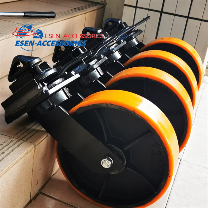 Heavy-Duty Shipping Container Caster Wheels with Brake System