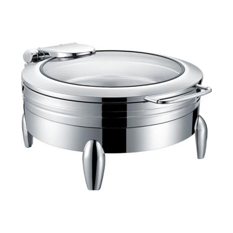 Economic Round Hotel Buffet Equipment Stainless Steel Dish Chafing for Food Warmer