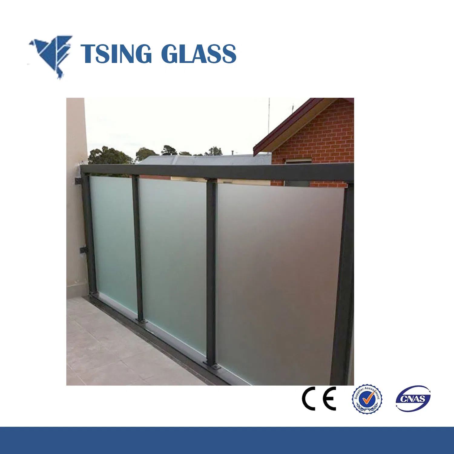 4-15mm Frosting Glass for Bathroom / Door / Office
