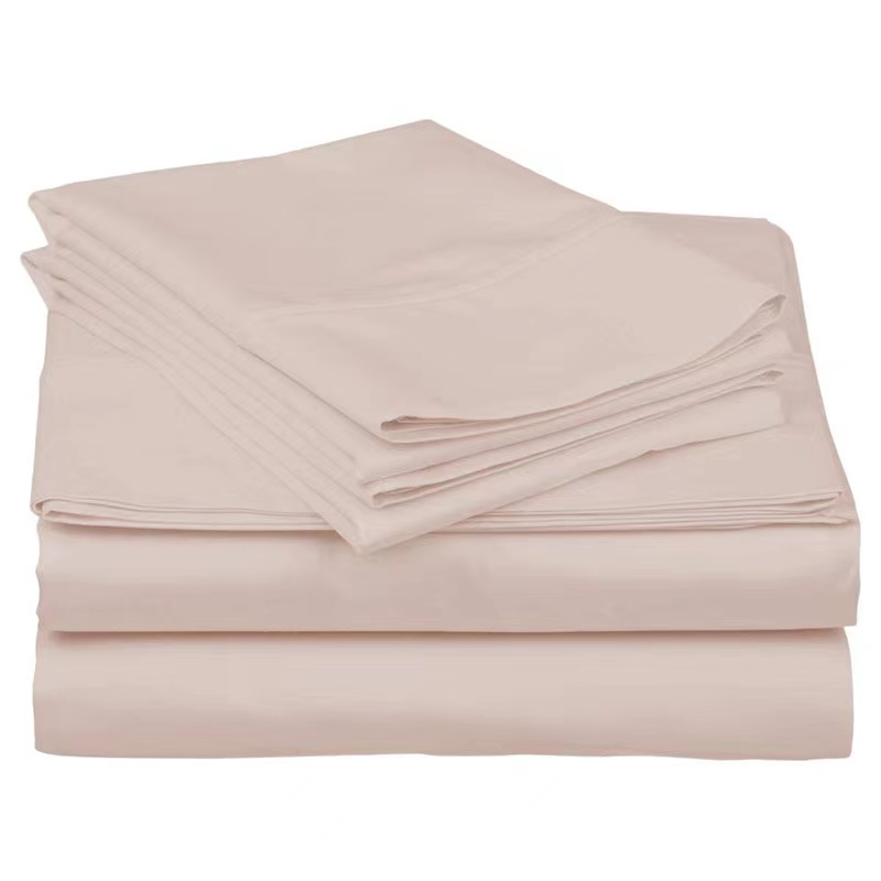 Modern Design Bamboo Bedding Set 100 Cotton 200 Tc Pillow Cases Fitted Sheet Flat Sheet Beddings Sets Cal King Size