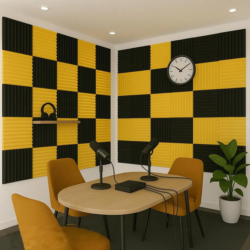 High Density and Fire Resistant Pyramid Acoustic Panels for Wall and Ceiling