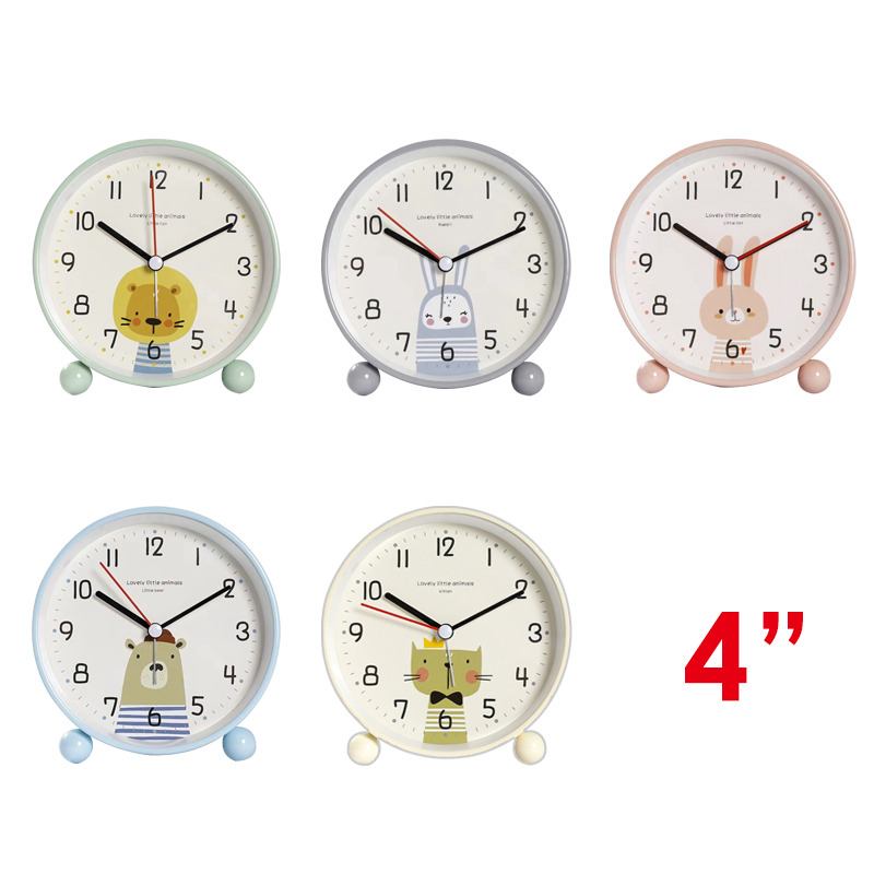 Foska Home Office Metal Colored Light Desk Alarm Clock