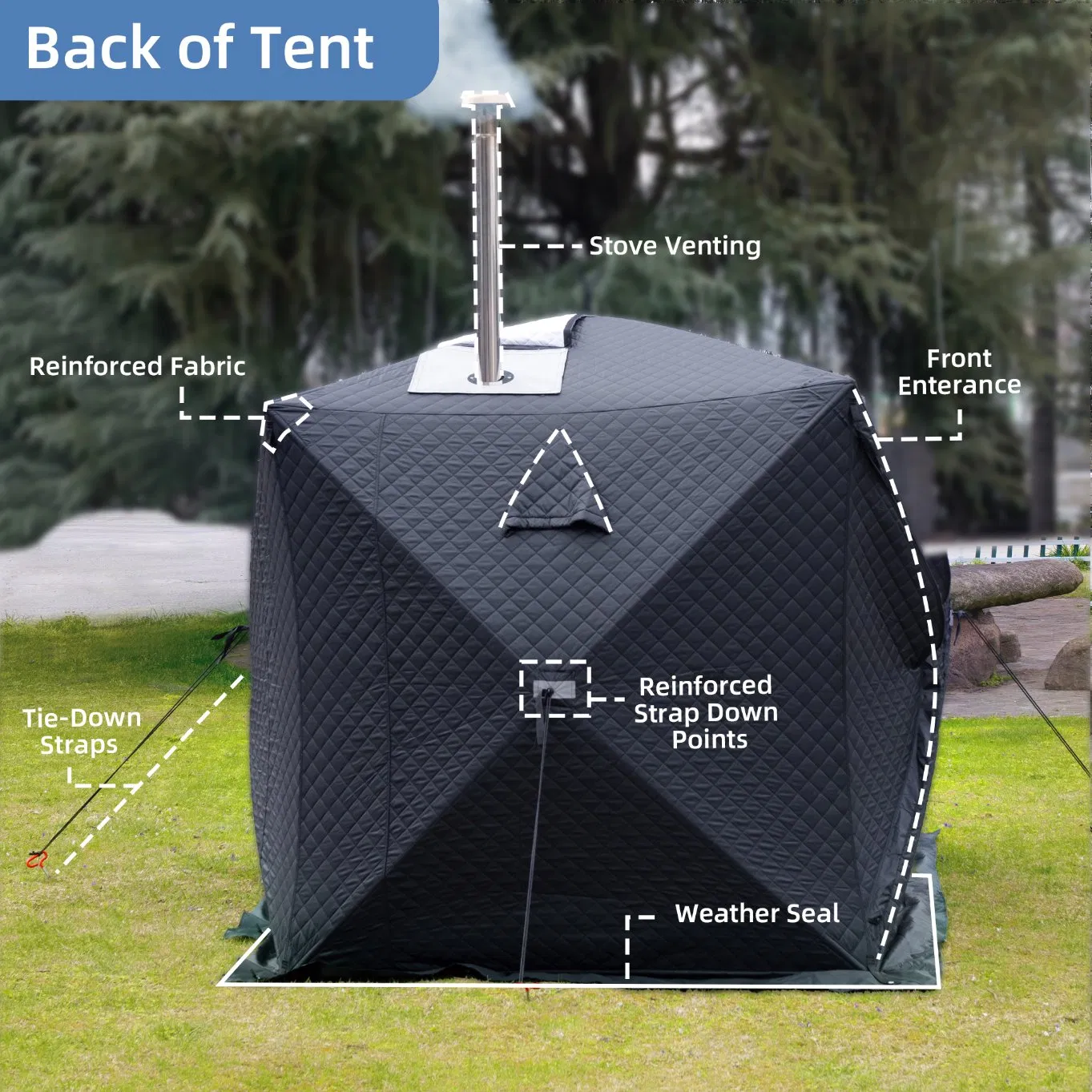 Уличная баня-палатка на дровах на 4 человека