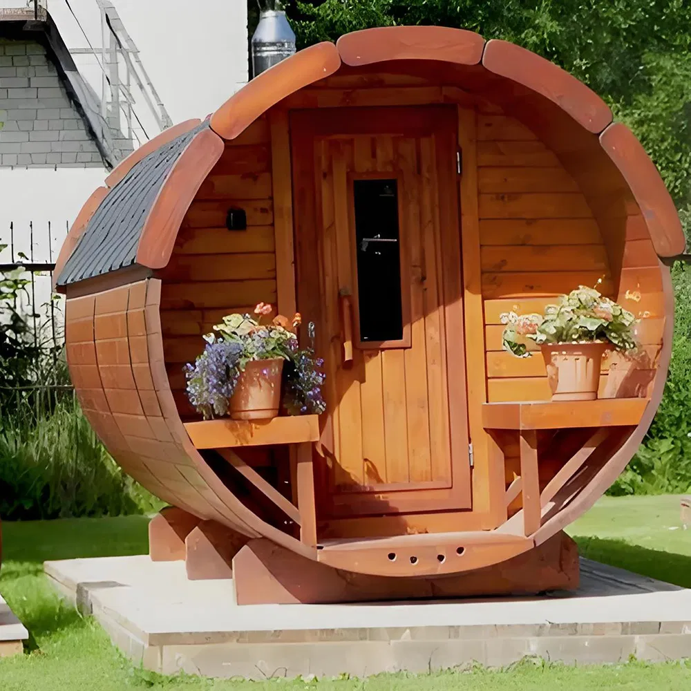 Премиум сауна из массива дерева для улицы