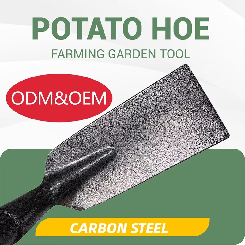 Factory Direct Long Steel-Handled Hoe Potato Hoe for Planting Soil Turning Digging