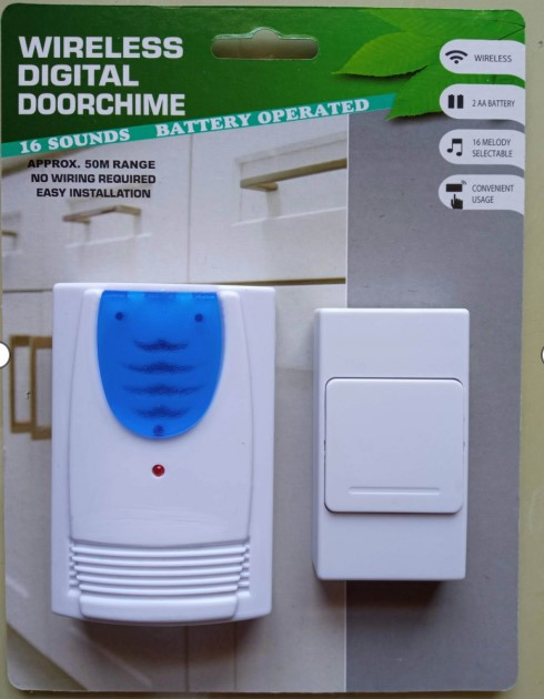 Wireless Remote Control Doorbell Chime with Flashing Light