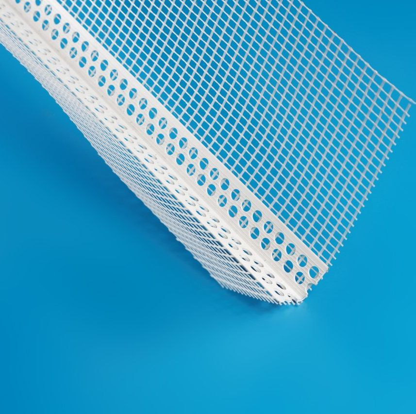 Stucco Interior Exterior Rendering Bead Plastering Corner Bead with Fiberglass Mesh for Corner Protection Fiberglass Mesh Drywall Corner Bead PVC Corner Bead