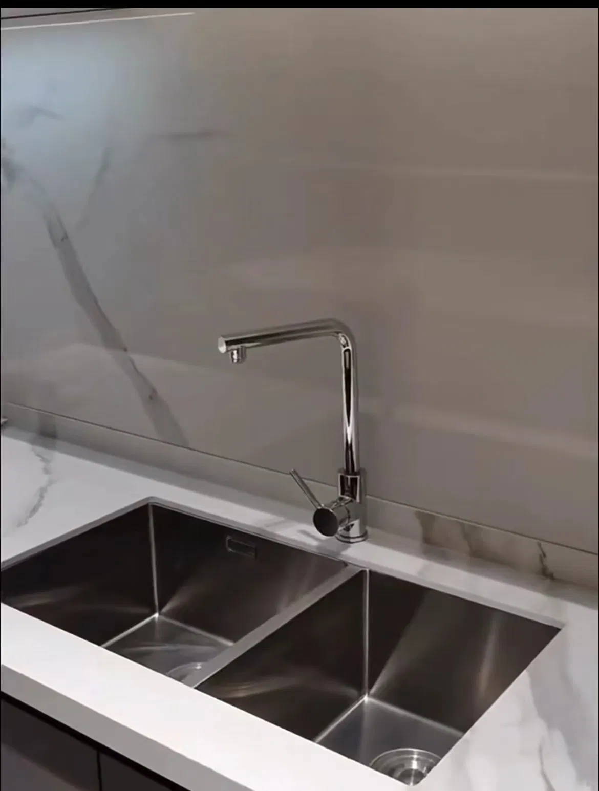 Contemporary Bathroom Vanity Set Featuring Elegant Artificial Stone Sink