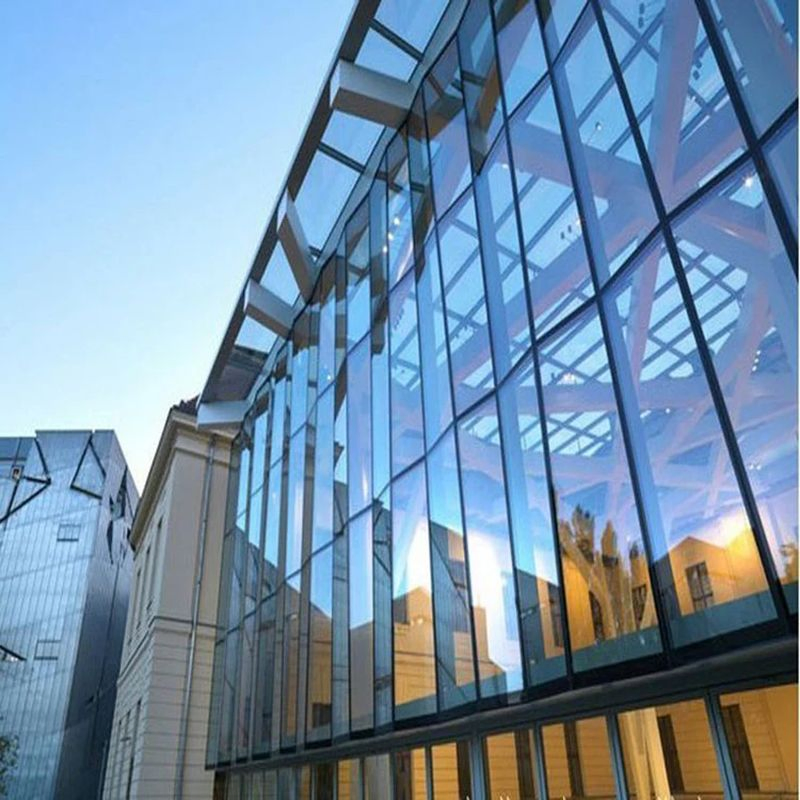Building Wall Unitized Curtain Wall Exterior Aluminum Glass Curtain Wall 10mm Glass Window Glass Glass Smart Glass Film Glass Brick Float Glass Patterned Glass