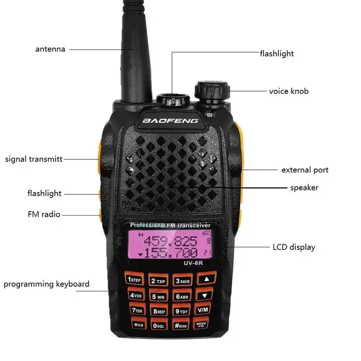 Портативная рация Baofeng UV-6R, двухдиапазонная