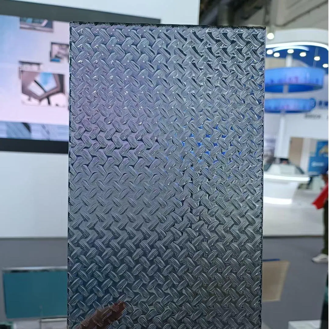 Clear Tempered Decorative Glass with Unique Hot Melt Design