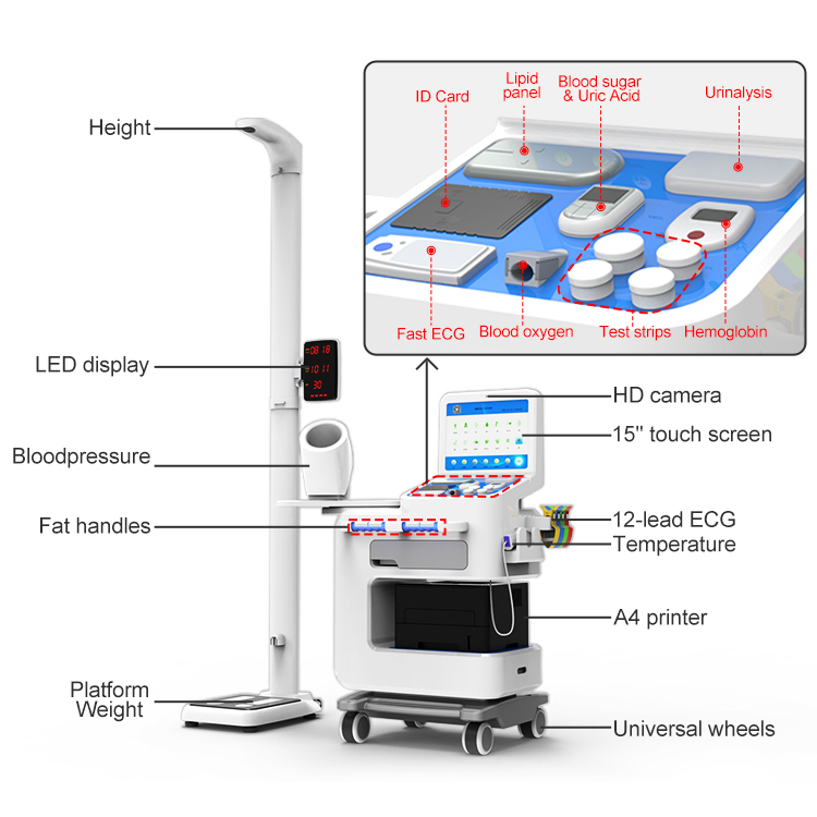 Medical Self Service Health Care Kiosk Diseases Diagnostic Machine for Human