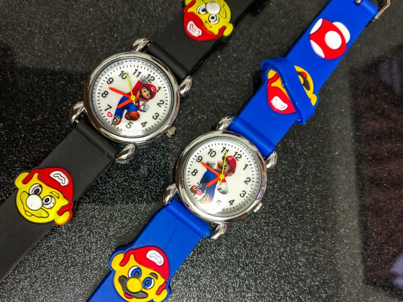 Good Quality 3D Cartoon Mario Silicone Gift Watch
