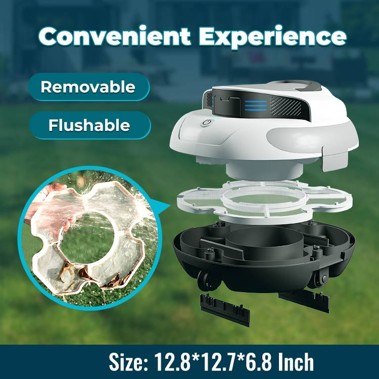 2.5h Charging 100min Working Intelligent Control System Powerful Suction Dual Motors Automatically Docks Swimming Pool Cleaner Robot for Above Ground Pools