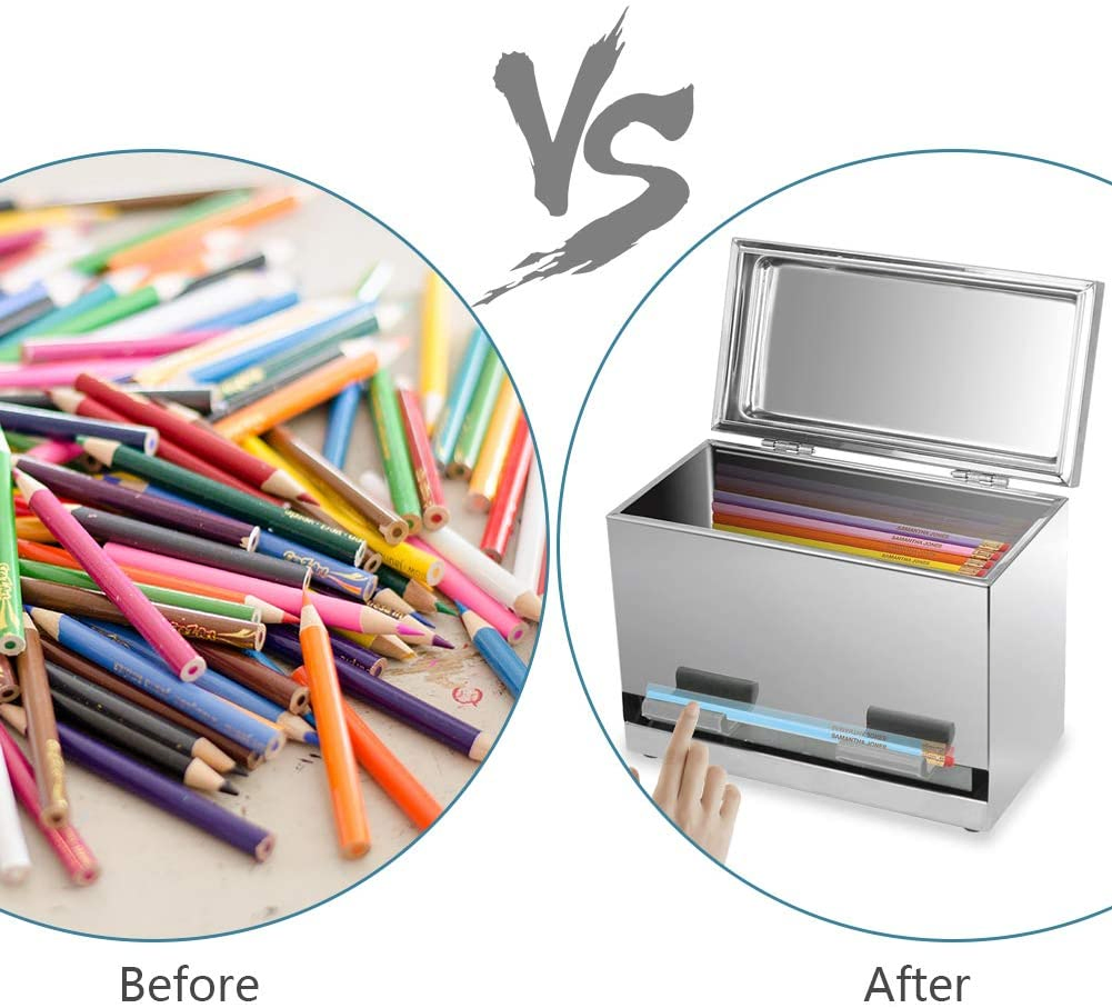 Paper Straws Storage Box Coloured Hard Case