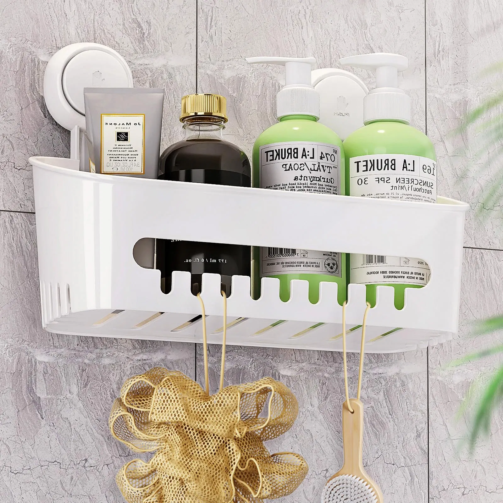 Special Offer Price Bathroom Basket Wall Mounted Organizer Plastic Shower Bathtub Rack