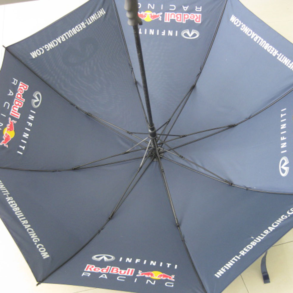 Red Bull Infiniti Car Rain Promotion Gift Umbrella Automatic Open Straight Umbrella