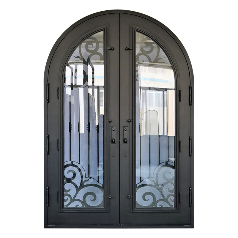 High Grade Anti Theft Heavy Duty Wrought Main Entrance Ornamental Iron Door