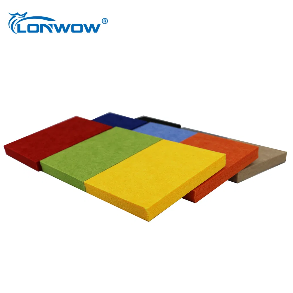 3D100% Pet Felt Polyester Fiber Acoustic Panel for Office/Home/Hotel