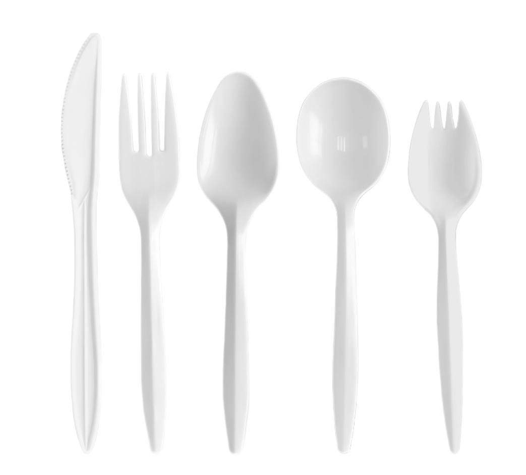New Arrival 100% Renewable Resources Lightweight Plastic Disposable Cutlery
