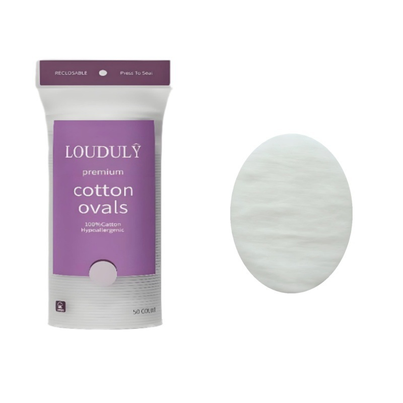 Cross-Border Wholesale Model Embossed Lock Edge Remover Double-Sided Cosmetic Cotton Pads