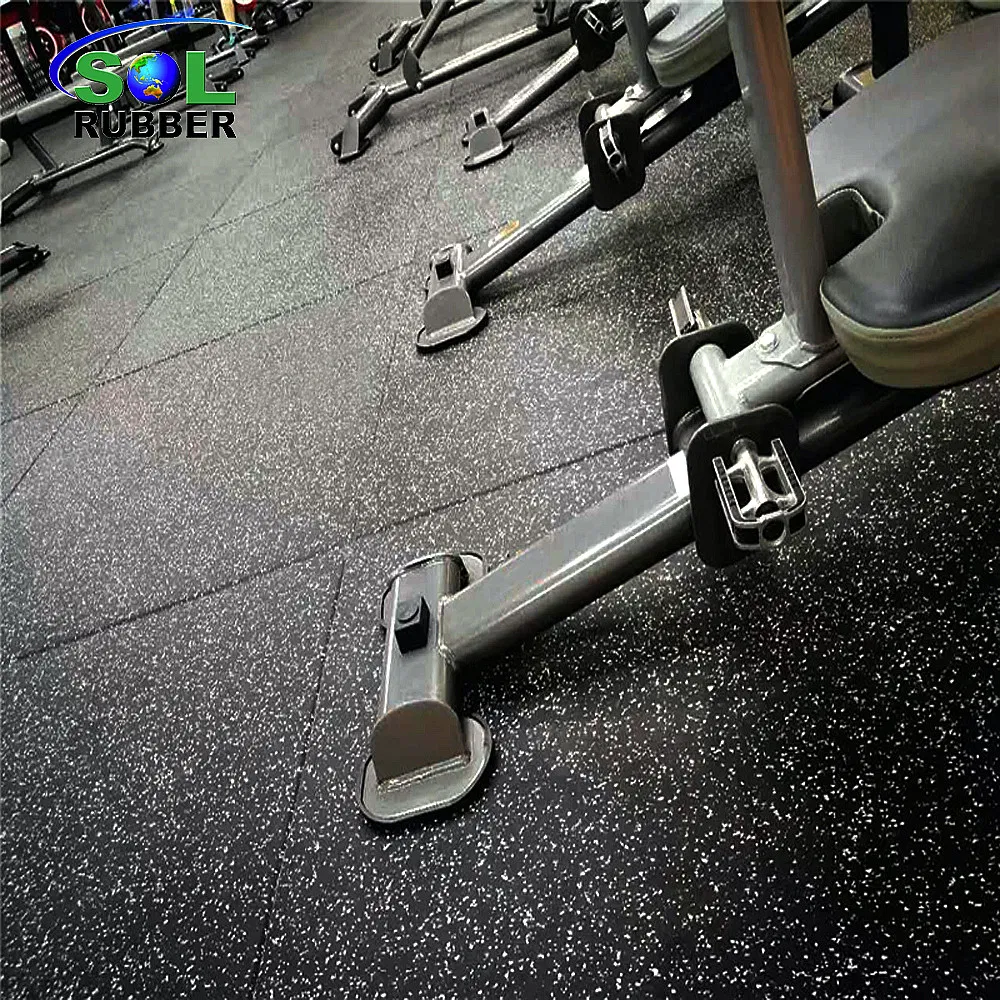 Sol Rubber Easy to Maintain 20mm Fitness Rubber Gym Safety Flooring Mat
