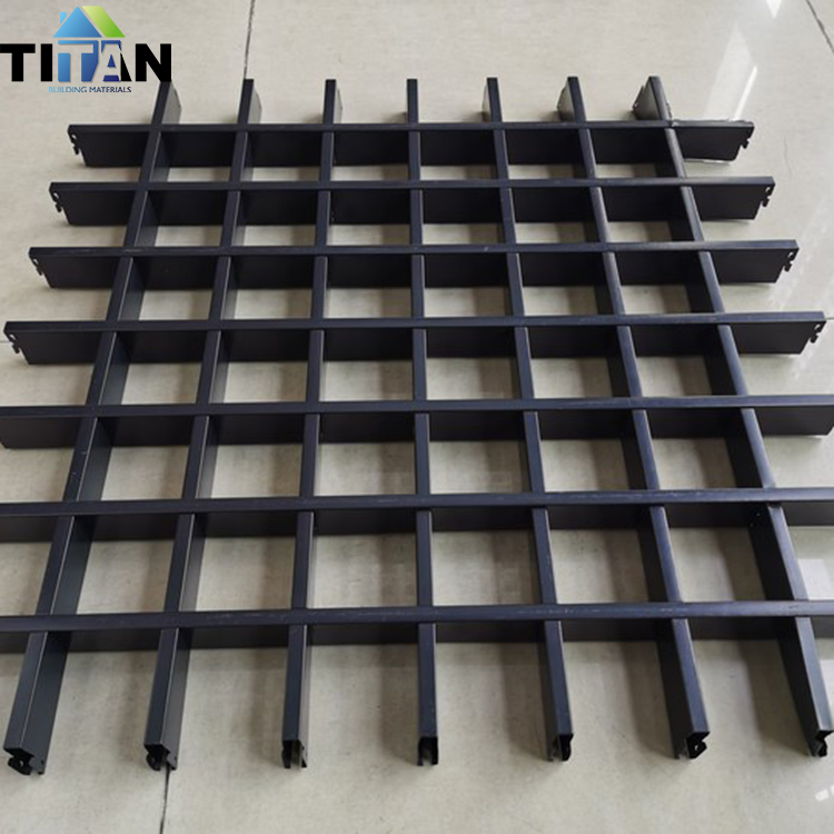 600X600 Aluminum Composite Panel Plastic Wood Suspended Ceiling