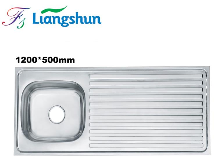 Hot Sale Professional Factory Manufacture 201/304 Stainless Steel Single Bowl Kitchen Sink with Drainboard