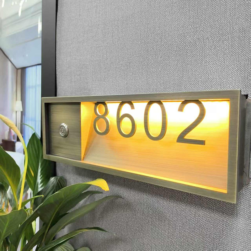 OEM ODM Modern Hotel Doorbell LED Doorplate with Dnd Mur Logo
