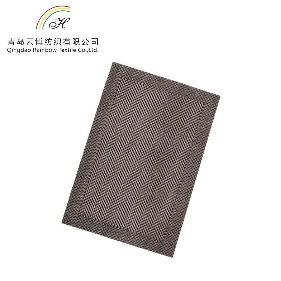 Wholesale Table Decor Rectangle Placemat Soft Polyester Waterproof PVC Place Mat