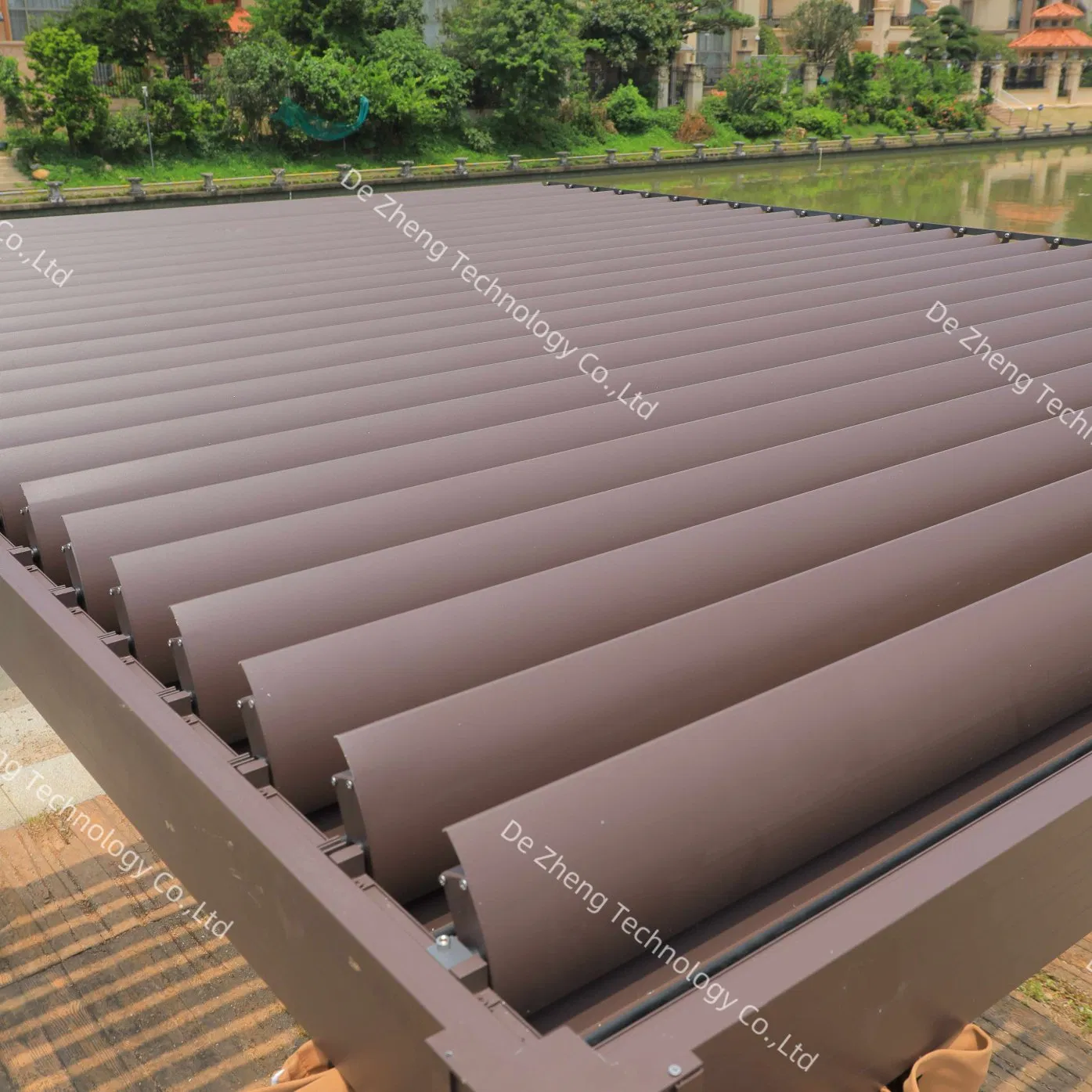 3X3m Outdoor Durable Hardtop Patio Gazebo with Mosquito Net Garden Gazebo Set Classic Design Style Steel Aluminum Pole Gazebo