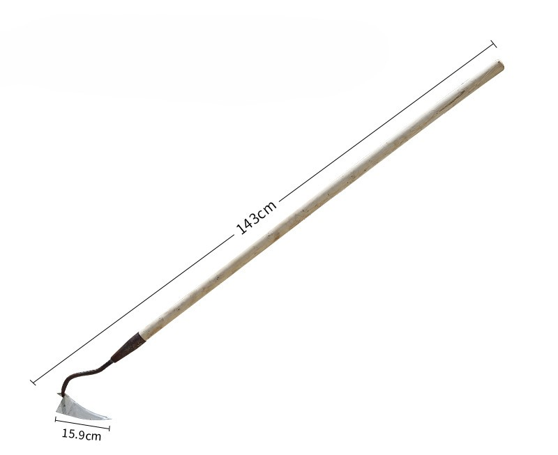 Ridge Triangle Hoe for Harrowing Soil Weeding and Seeding Furrow Shovel and Hoe with Long Handle
