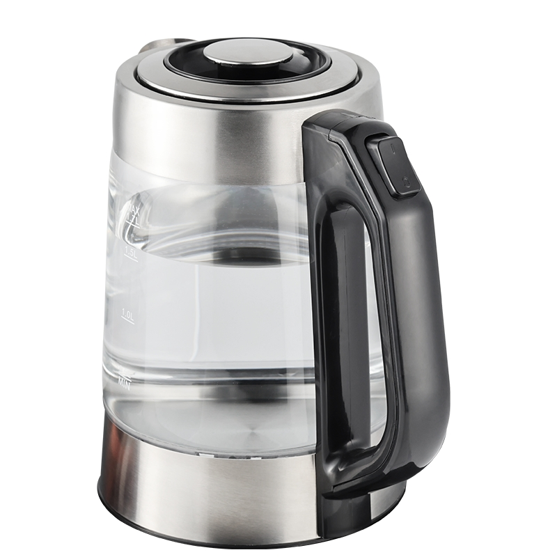 Yuekon 1800 Watt 2.7L Borosilicate Glass Electric Turkish Tea Maker Tray Boil Dry and Overheat Protection Double Kettles for Tea