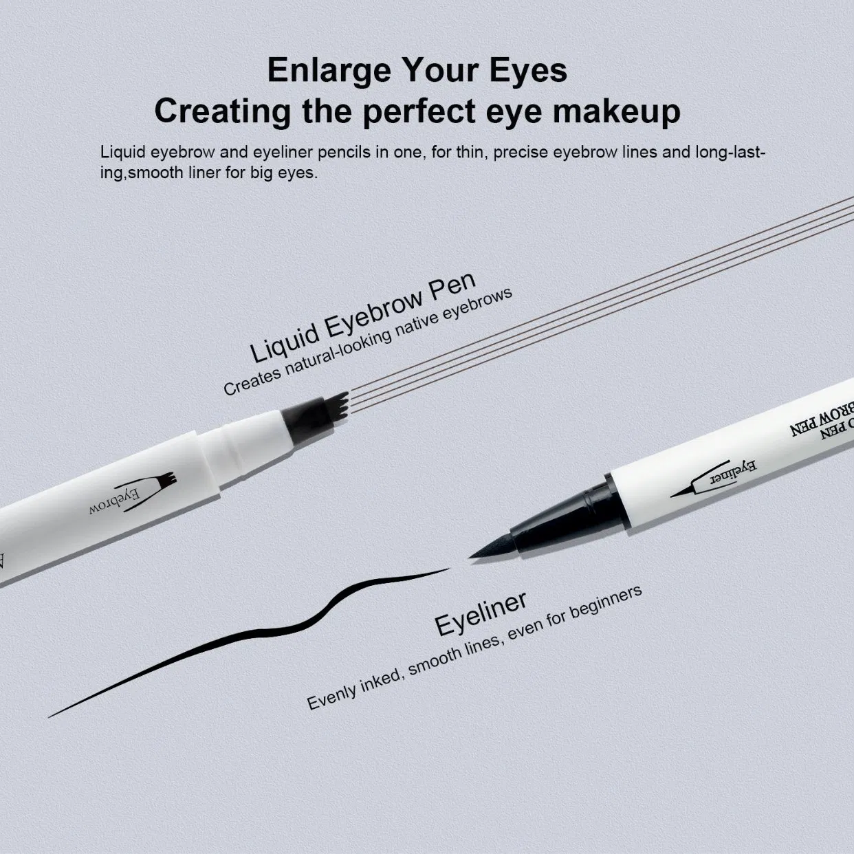 Best Waterproof Smudge Proof Long Lasting Black Brow Liquid Eyebrow Pencil Eyeliner
