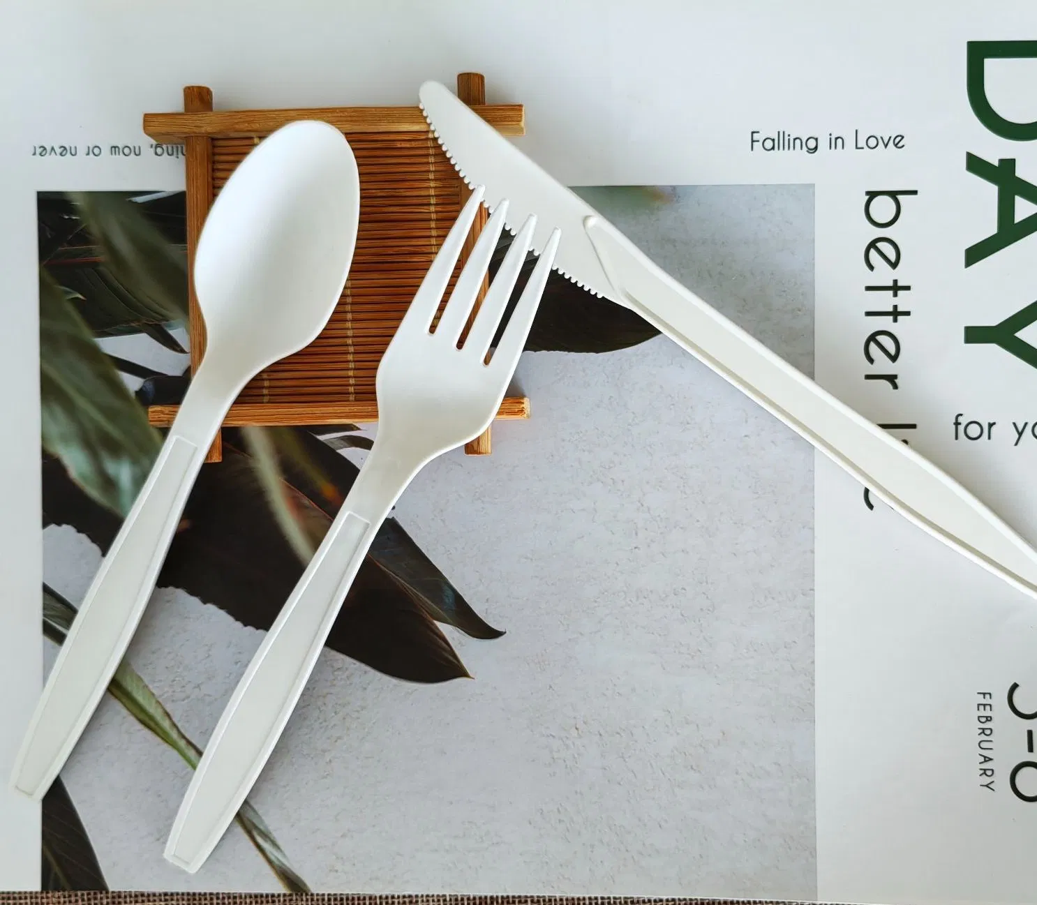 Newest Disposable Forks Eco Friendly Biodegradable Cornstarch Cutlery Utensils