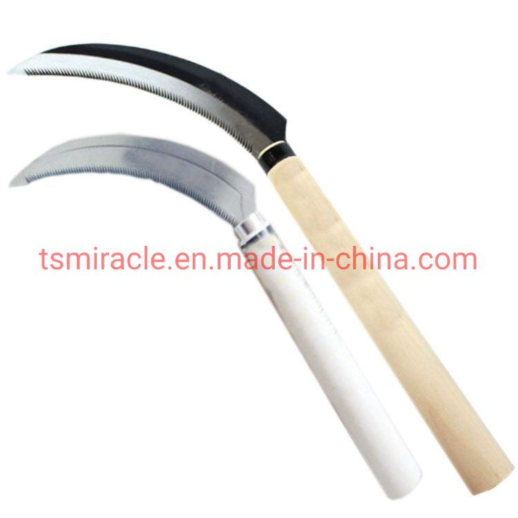 Wood Handle Hand Farm Cutting Tool Grass Pruning Sickle