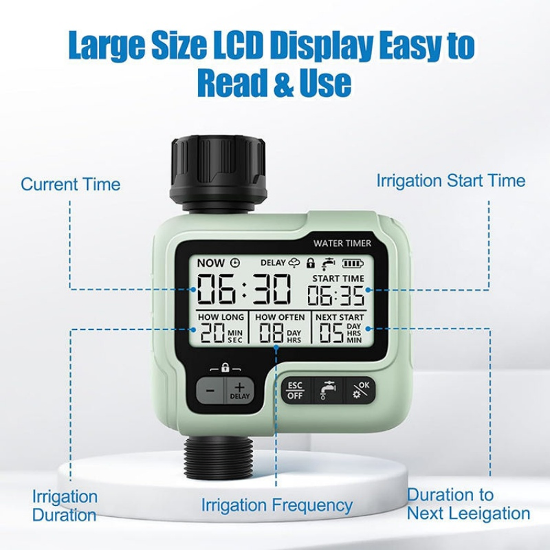 Smart 1-Zone Automatic Water Timer for Efficient Garden Irrigation Hct-322