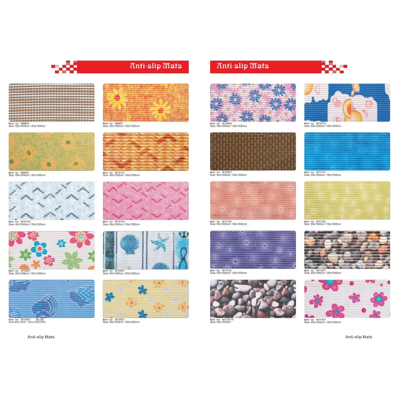 PVC Anti Slip Printed Mat in Roll Packing