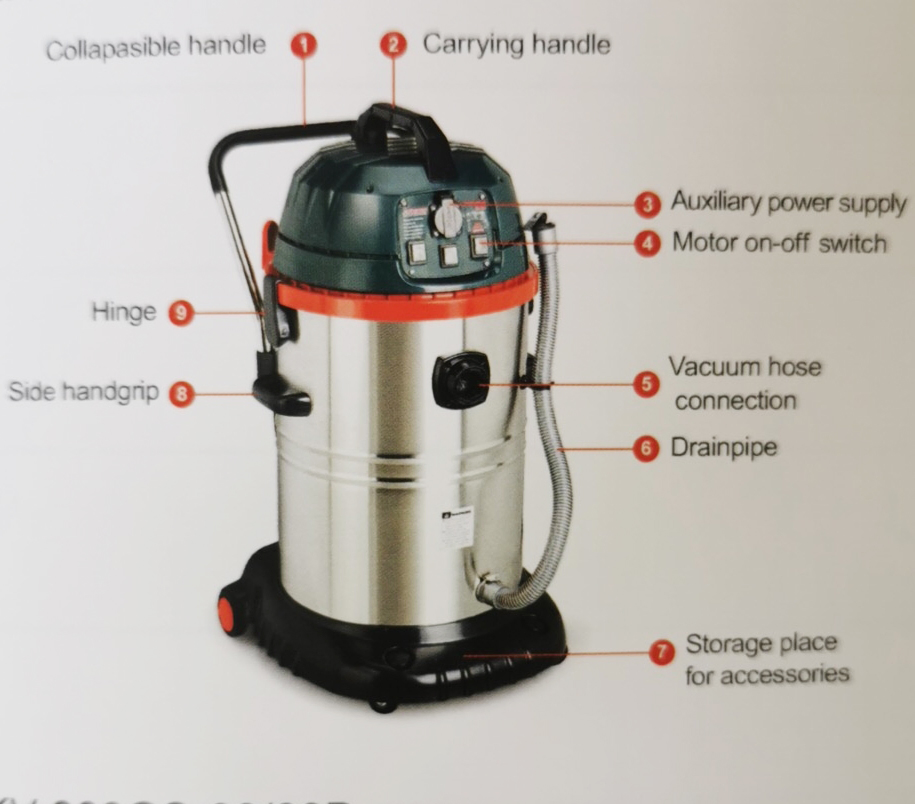 High Efficiency Multifunction Powerful Dry & Wet Vacuum Cleaning Machine