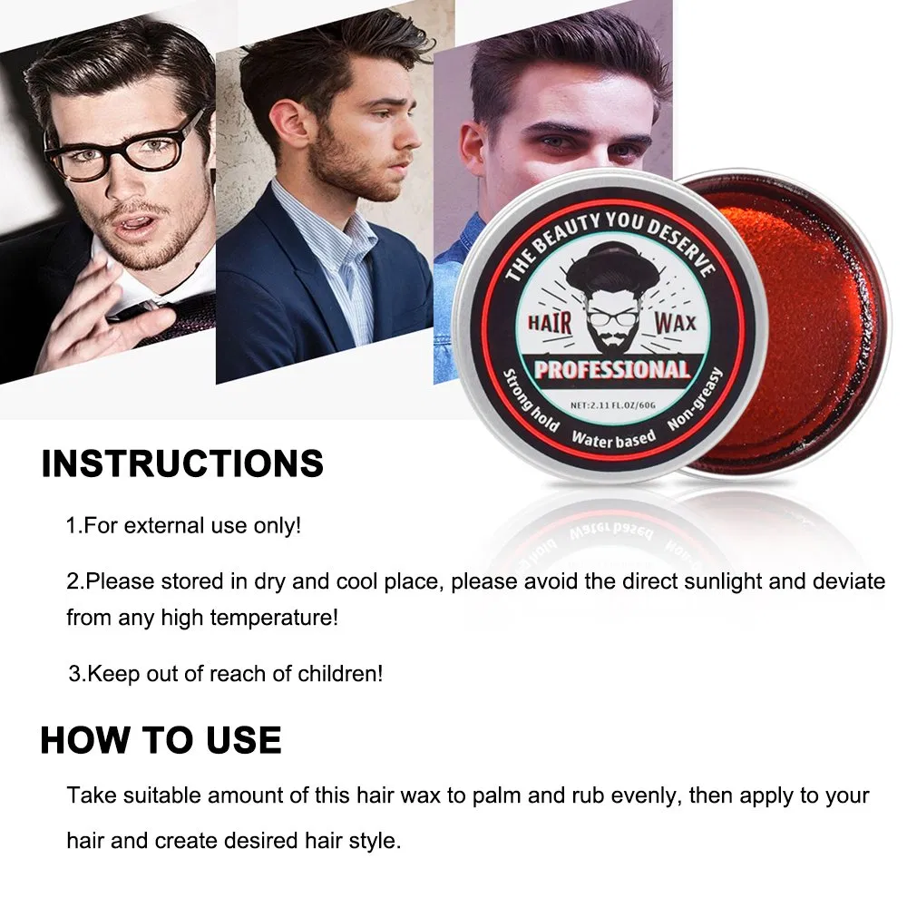 Factory Price Long Lasting Strong Hold Hair Styling Products Best Perfume Pomade Organic Color Men Hair Wax
