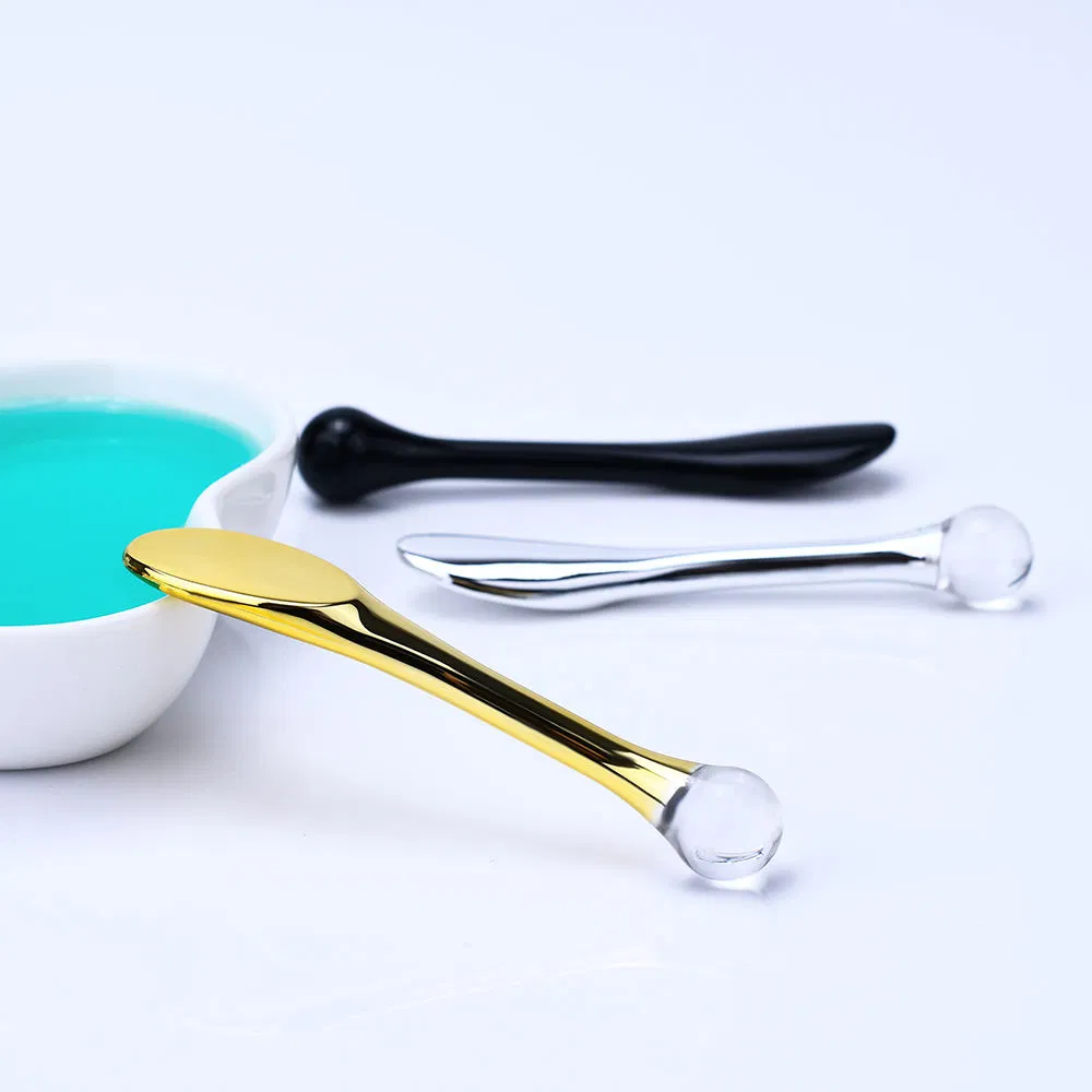 Wholesale Mini Small Plastic Eye Cream Scoop Cosmetic Beauty Makeup Spatula Gold Facial Mask Cosmetic Spoon